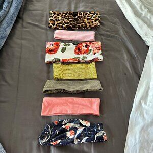 Stretchy Headbands wraps - 7 pieces, thick and thin